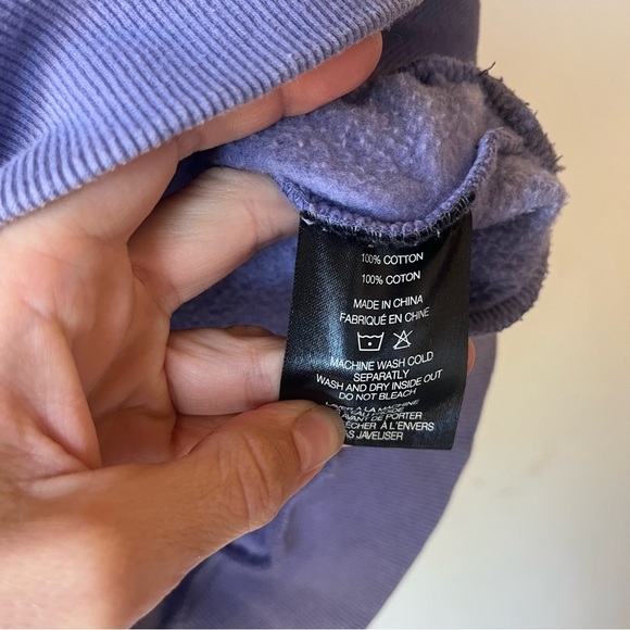 East Coast Lifestyle Colorblock Hoodie XL Unisex Purple Pink Teal Anchor Patch - Picture 2 of 8